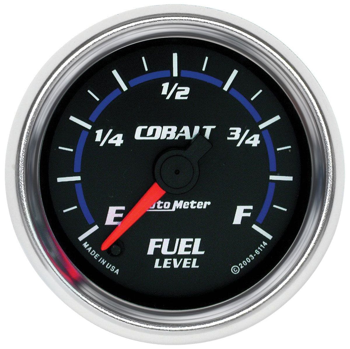 AUTOMETER 2-1/16", Full Sweep Electric, Programmable, 0-280 ohms Auto Meter Cobalt Series Fuel Level Gauge AU6114 SR