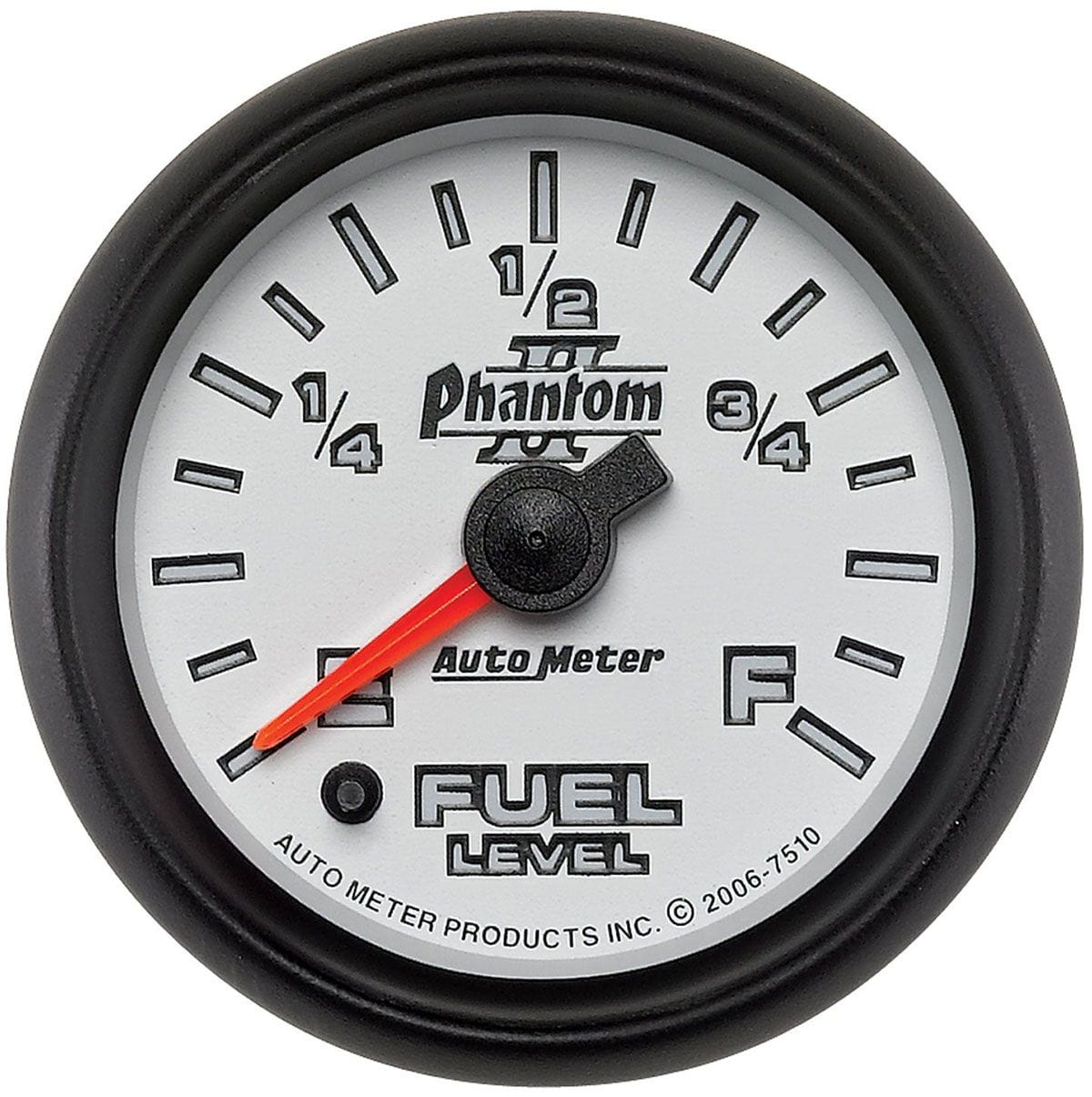 AUTOMETER 2-1/16", Full Sweep Electric, Programmable , 0-280 ohms Auto Meter Phantom II Series Fuel Level Gauge AU7510 SR