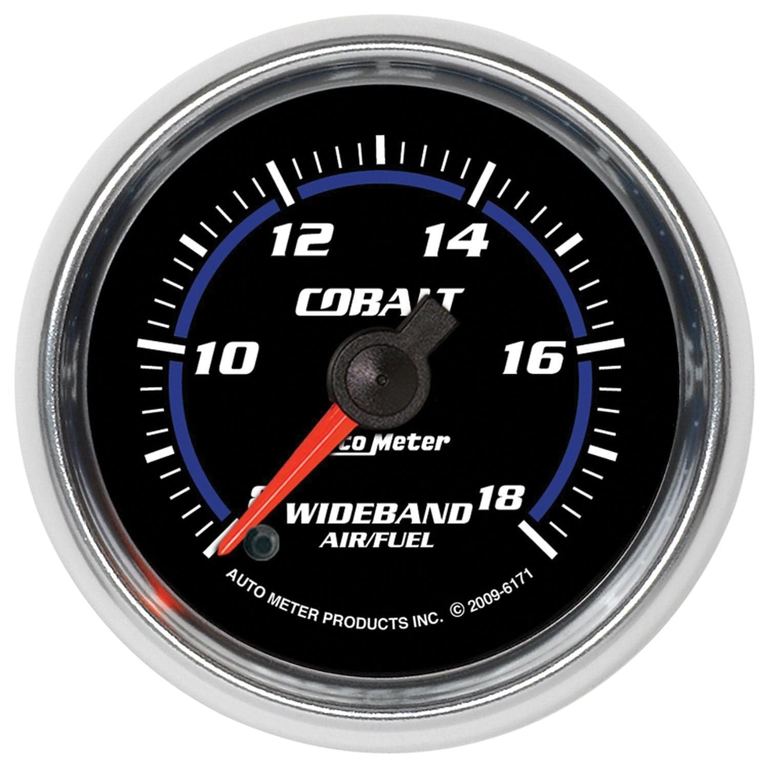 AUTOMETER 2-1/16", Full Sweep Electric, Range:8:1-18:1 AFR Auto Meter Cobalt Series Air / Fuel Ratio Wideband Gauge AU6171 SR