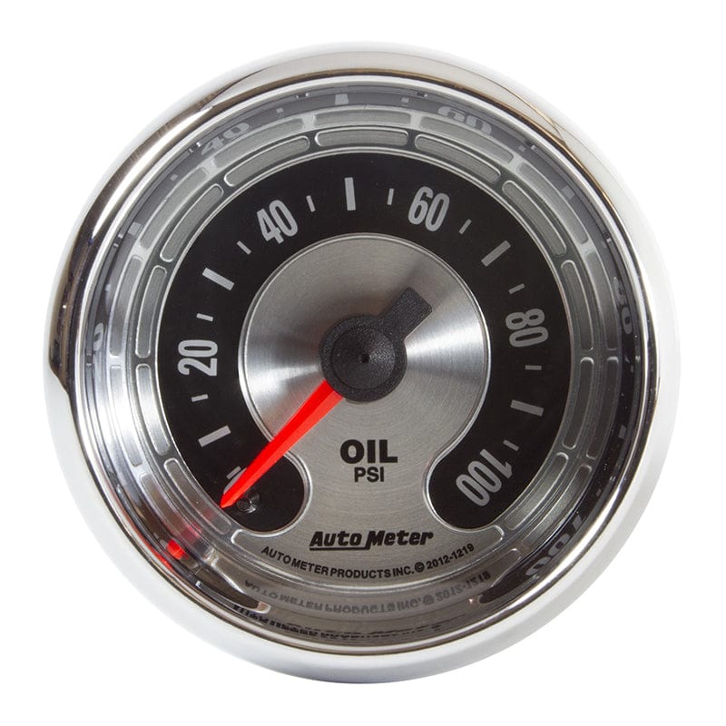 AUTOMETER 2-1/16", Full Sweep Mechanical, 0-100 psi Auto Meter American Muscle Oil Pressure Gauge AU1219 SR