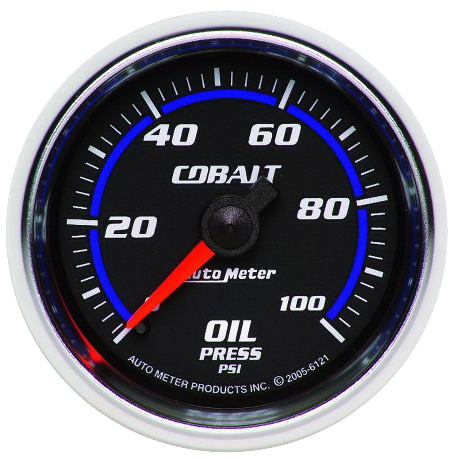 AUTOMETER 2-1/16", Full Sweep Mechanical, 0-100 psi Auto Meter Cobalt Series Oil Pressure Gauge AU6121 SR
