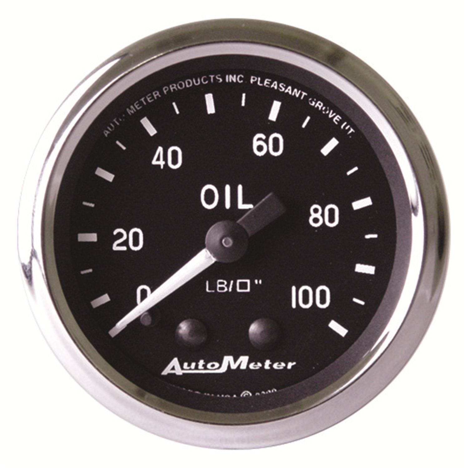 AUTOMETER 2-1/16", Full Sweep Mechanical, 0-100 psi Auto Meter Cobra Series Oil Pressure Gauge AU201006 SR