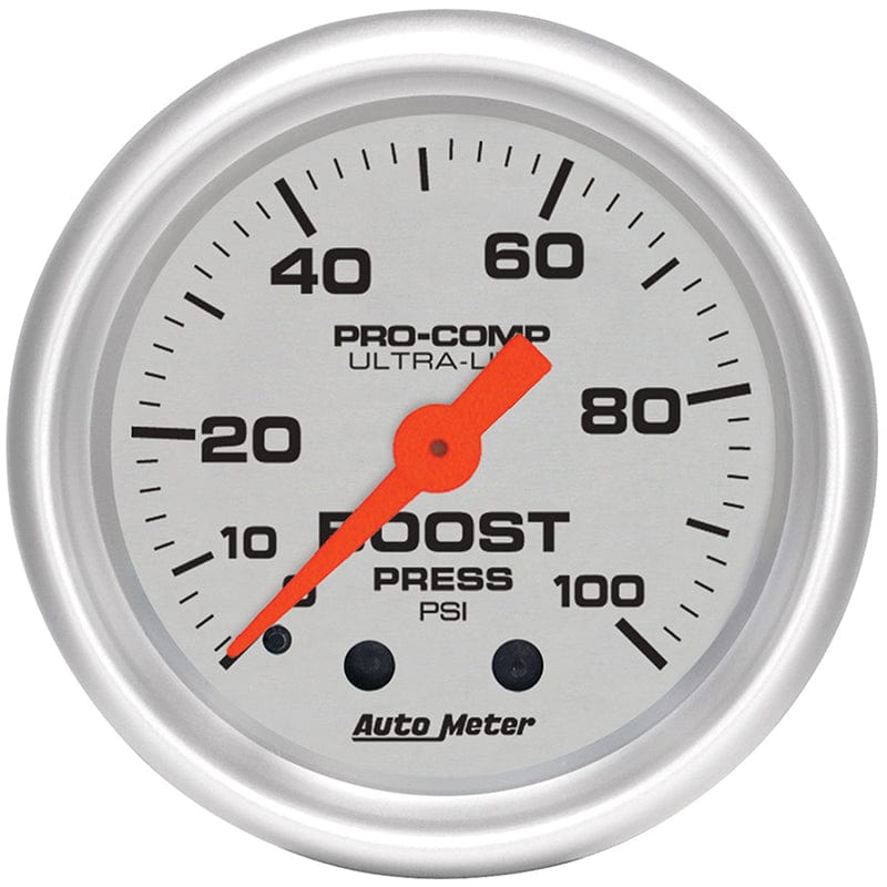 AUTOMETER 2-1/16", Full Sweep Mechanical, 0-100 psi Auto Meter Ultra-Lite Series Boost Gauge AU4306 SR