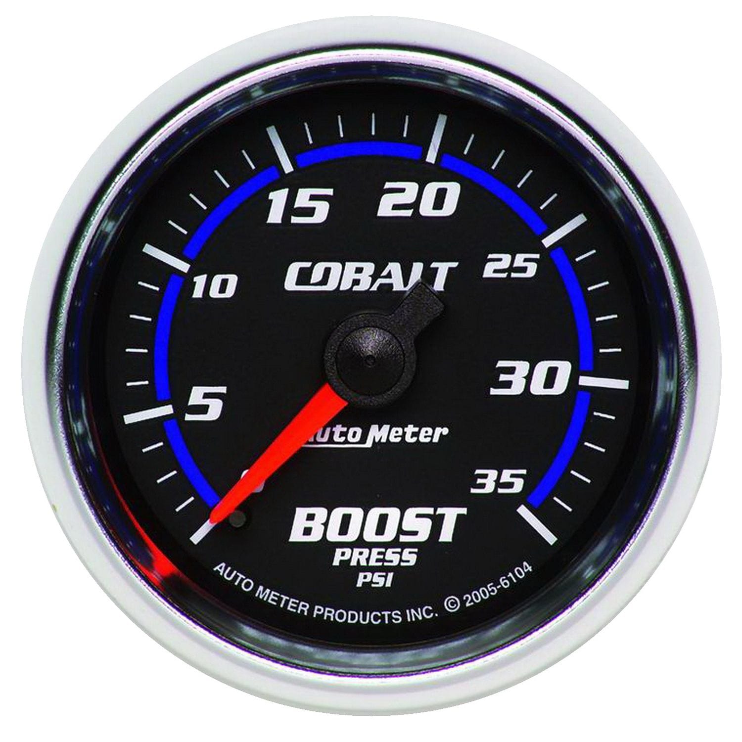 AUTOMETER 2-1/16", Full Sweep Mechanical, 0-35 psi Auto Meter Cobalt Series Boost Gauge AU6104 SR