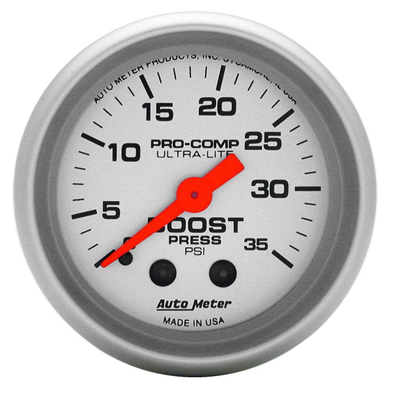 AUTOMETER 2-1/16", Full Sweep Mechanical, 0-35 psi Auto Meter Ultra-Lite Series Boost Gauge AU4304 SR