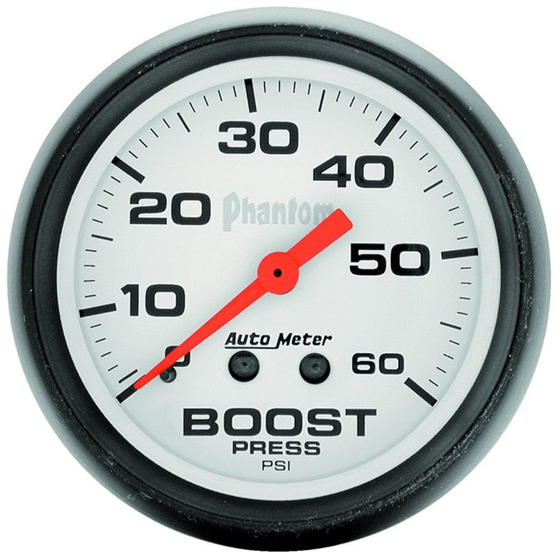 AUTOMETER 2-1/16", Full Sweep Mechanical, 0-60 psi Auto Meter Phantom Series Boost Gauge AU5705 SR