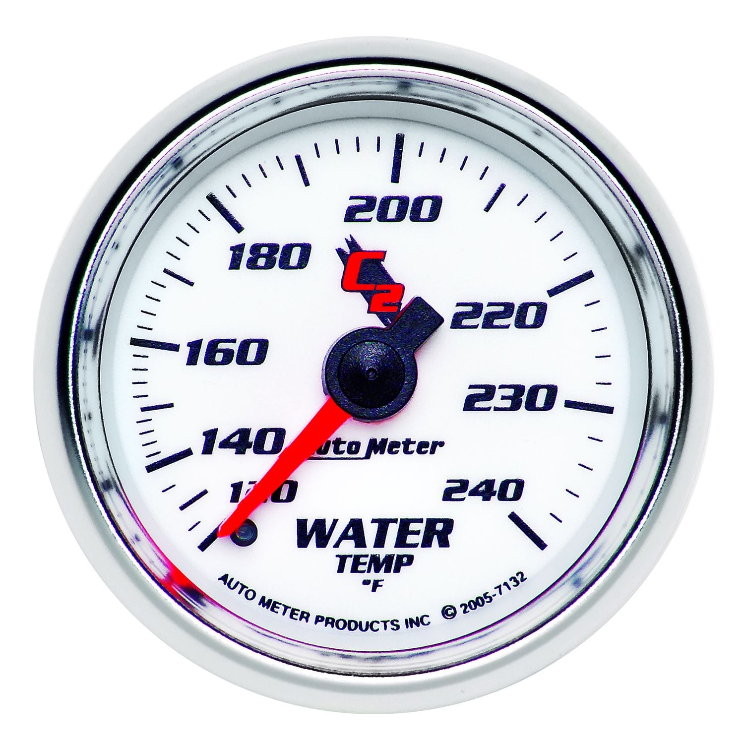 AUTOMETER 2-1/16", Full Sweep Mechanical, 120-240°F Auto Meter C2 Series Water Temperature Gauge AU7132 SR