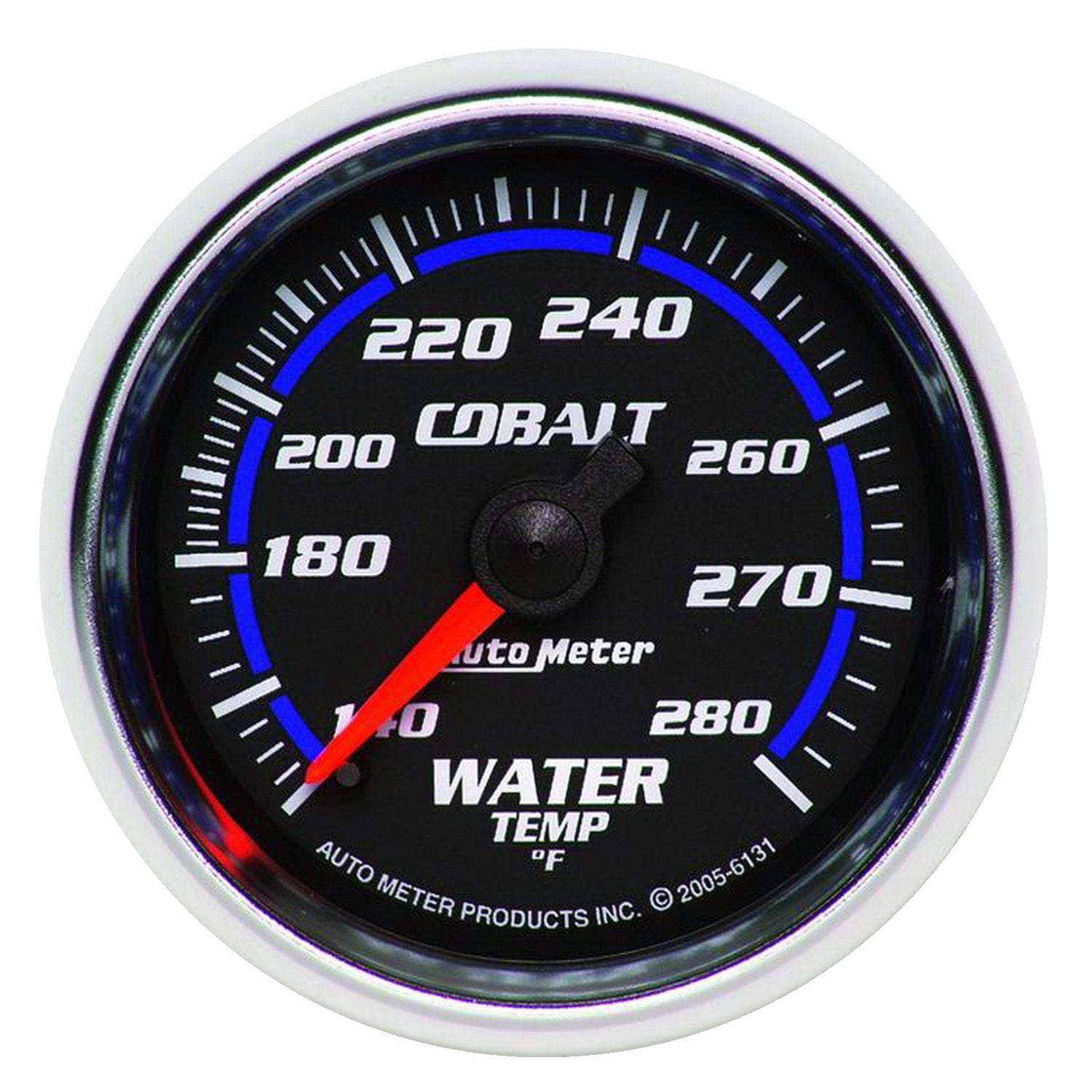 AUTOMETER 2-1/16", Full Sweep Mechanical, 140-280°F Auto Meter Cobalt Series Water Temperature Gauge AU6131 SR