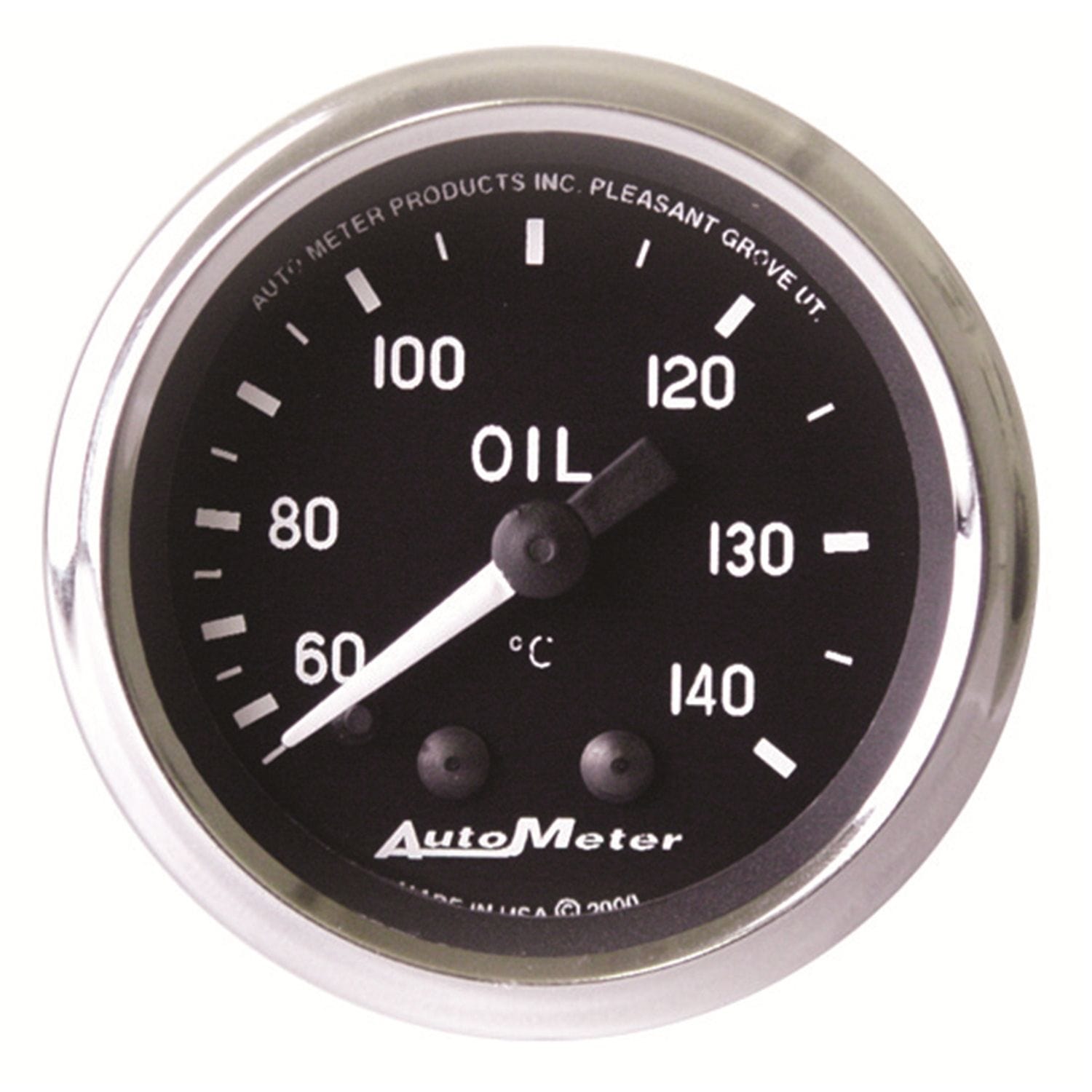 AUTOMETER 2-1/16", Full Sweep Mechanical, 60-140°C Auto Meter Cobra Series Oil Temperature Gauge AU201008 SR