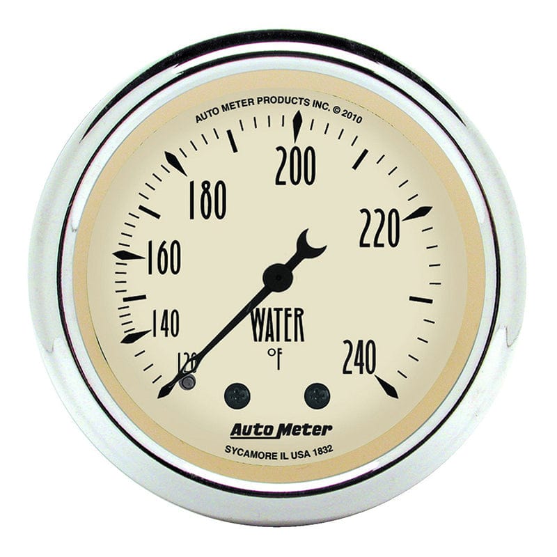 AUTOMETER 2-1/16", Full Sweep Mechincal, 120-240 °F Auto Meter Antique Beige Series Water Temprature Gauge AU1832 SR