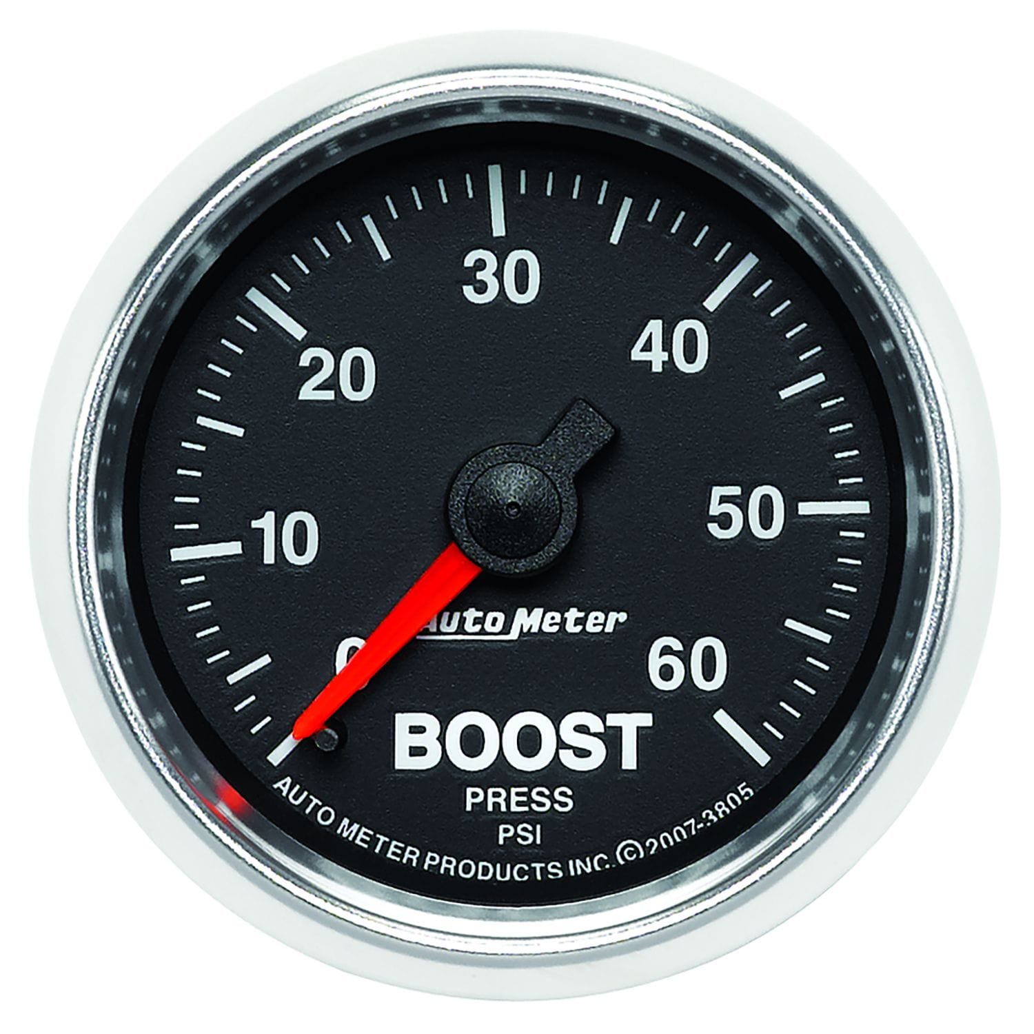 AUTOMETER 2-1/16", In-Dash, Full Sweep Mechanical, 0-60 psi Auto Meter GS Series Boost Gauge AU3805 SR