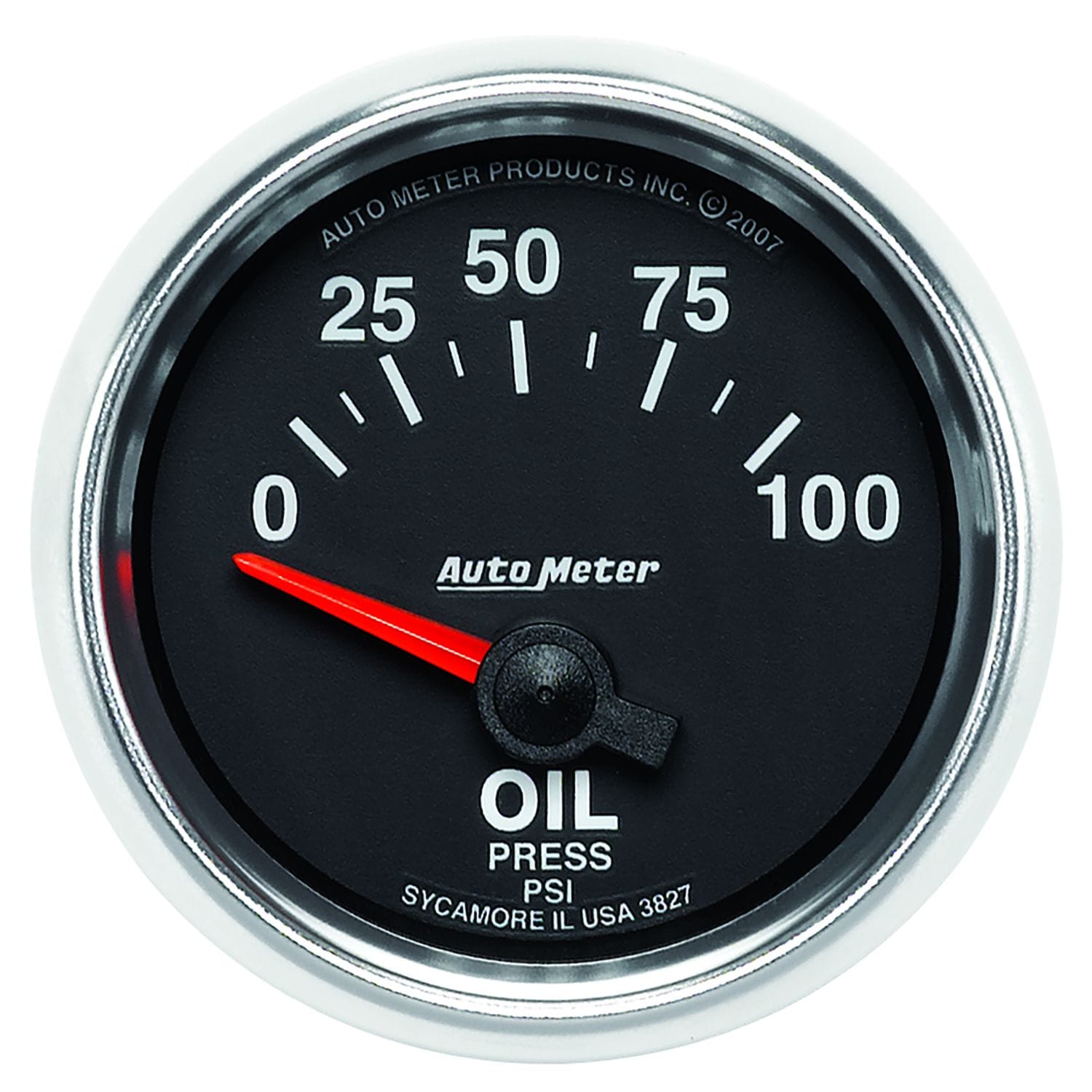 AUTOMETER 2-1/16", In-Dash, Short Sweep Electric, 0 - 100 psi. Auto Meter GS Series Oil Pressure Gauge AU3827 SR
