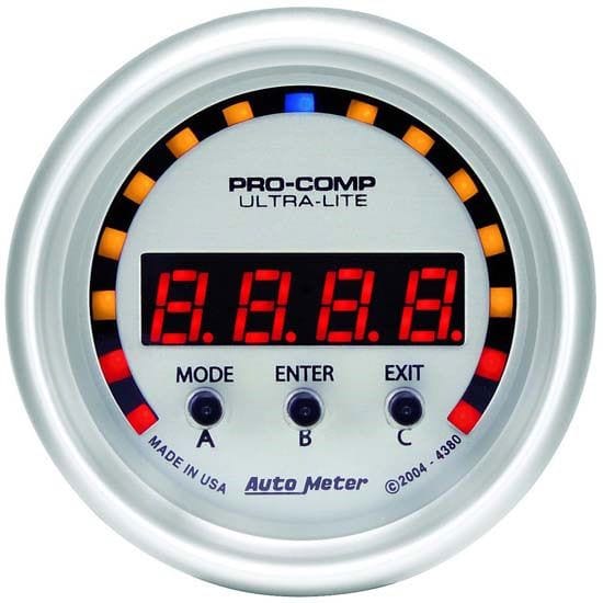AUTOMETER 2-1/16", Performance Meter, Timer, Accelerometer, 0-60, Quarter Mile, Auto Meter Ultra-Lite Series D-Pic Meter AU4380 SR