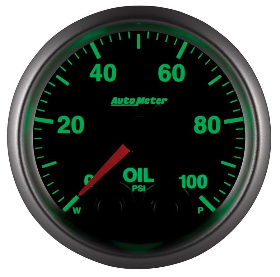 AUTOMETER 2-1/16", Programmable Warning Function, 0-100 psi Auto Meter Elite Series Oil Pressure Gauge AU5652 SR