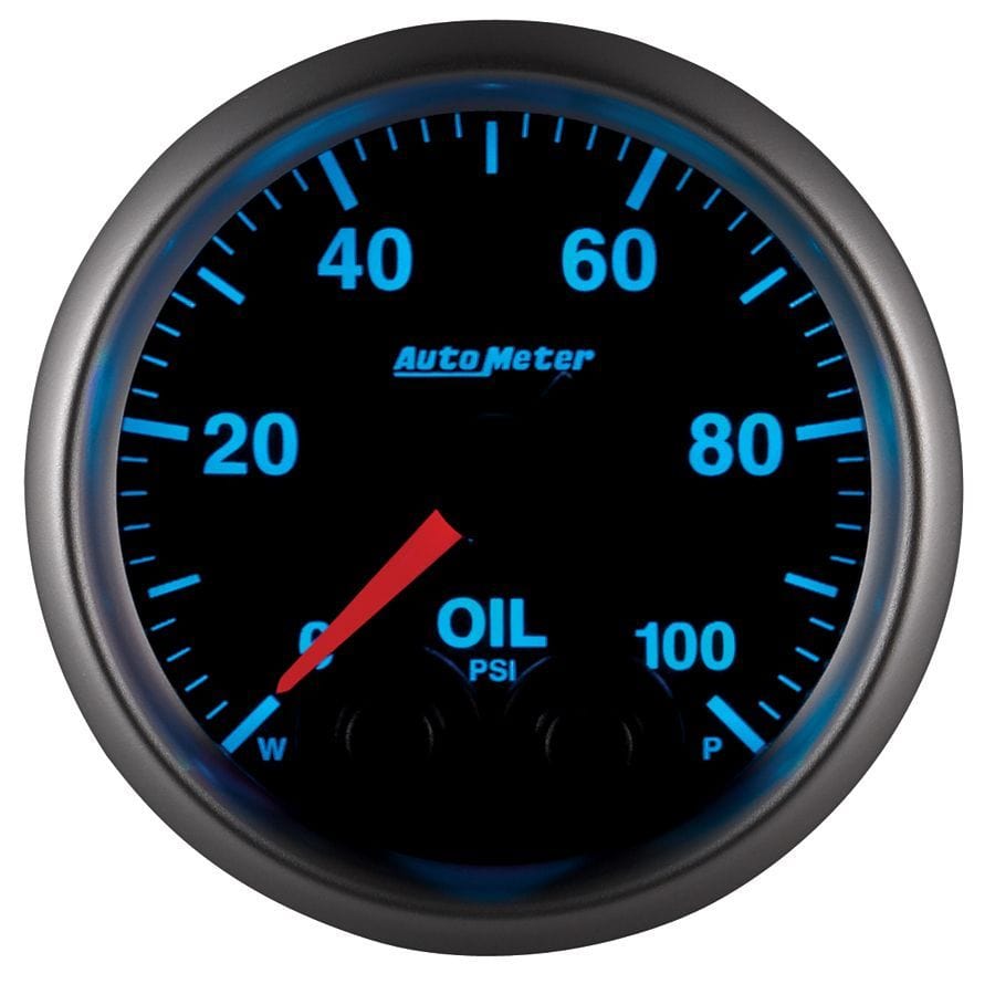 AUTOMETER 2-1/16", Programmable Warning Function, 0-100 psi Auto Meter Elite Series Oil Pressure Gauge AU5652 SR