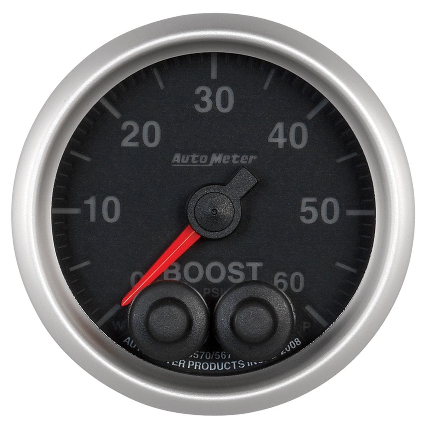 AUTOMETER 2-1/16", Programmable Warning Function, 0-60 psi Auto Meter Elite Series Boost Gauge AU5670 SR