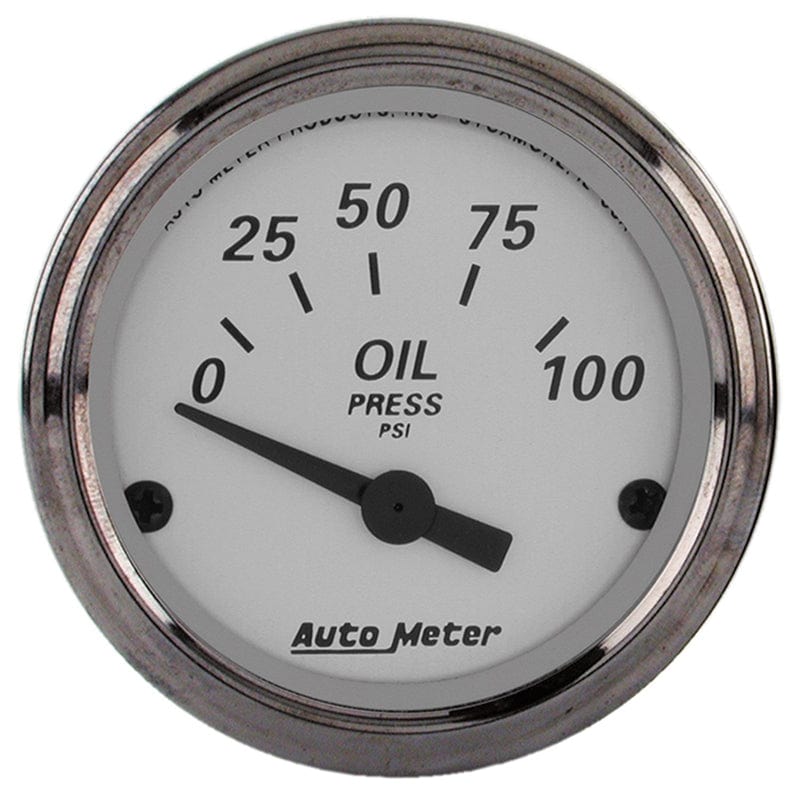 AUTOMETER 2-1/16", Short Sweep Electric, 0-100 psi Auto Meter American Platinum Series Oil Pressure Gauge AU1928 SR
