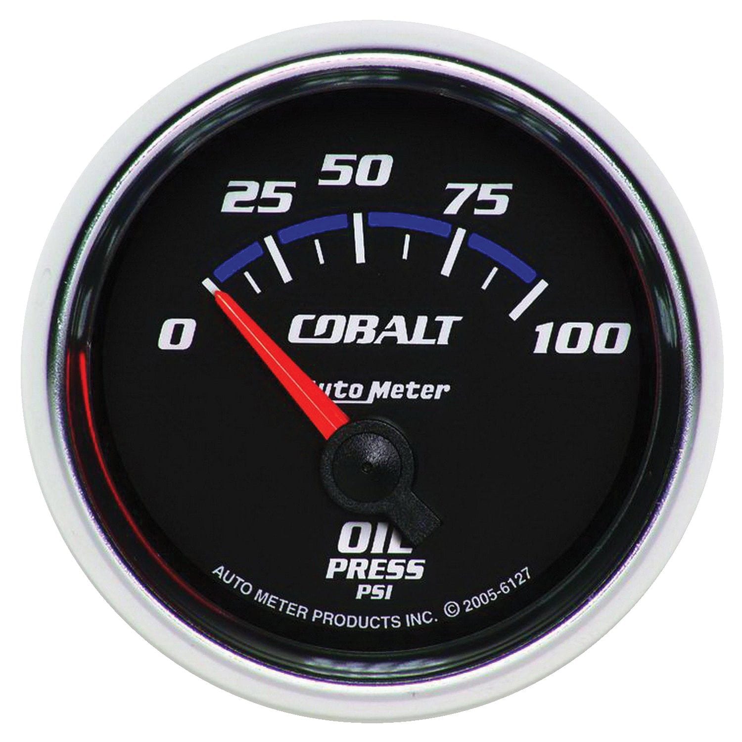 AUTOMETER 2-1/16", Short Sweep Electric, 0-100 psi Auto Meter Cobalt Series Oil Pressure Gauge AU6127 SR