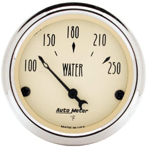 AUTOMETER 2-1/16", Short Sweep Electric, 100-250°F Auto Meter Antique Beige Series Water Temperature Gauge AU1837 SR
