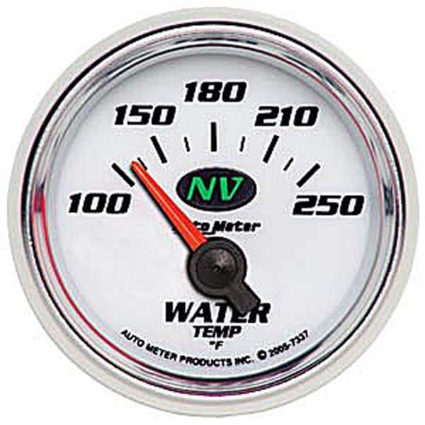 AUTOMETER 2-1/16", Short Sweep Electric, 100-250°F Auto Meter NV Series Water Temperature Gauge AU7337 SR