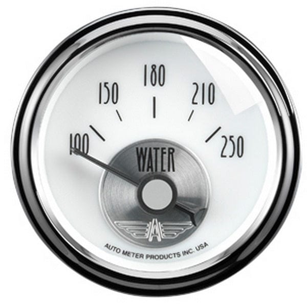AUTOMETER 2-1/16", Short Sweep Electric 100-250°F Auto Meter Prestige Series - Pearl Water Temperature Gauge AU2039 SR