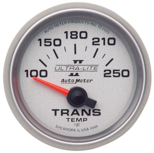 AUTOMETER 2-1/16", Short Sweep Electric, 100-250°F Auto Meter Ultra-Lite II Series Transmission Temperature Gauge AU4949 SR