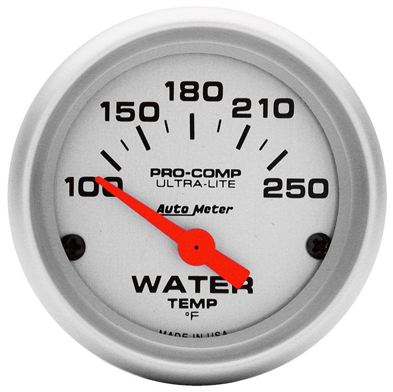 AUTOMETER 2-1/16", Short Sweep Electric, 100-250°F Auto Meter Ultra-Lite Series Water Temperature Gauge AU4337 SR