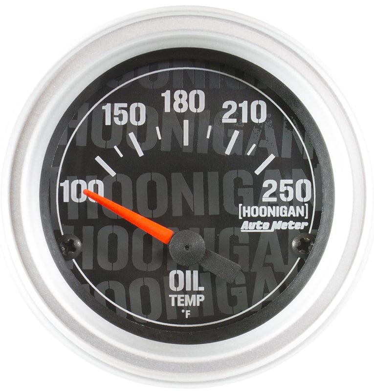 AUTOMETER 2-1/16", Short Sweep Electric, 100-250°F Auto Meter Hoonigan Series Oil Temperature Gauge AU4347-09000 SR
