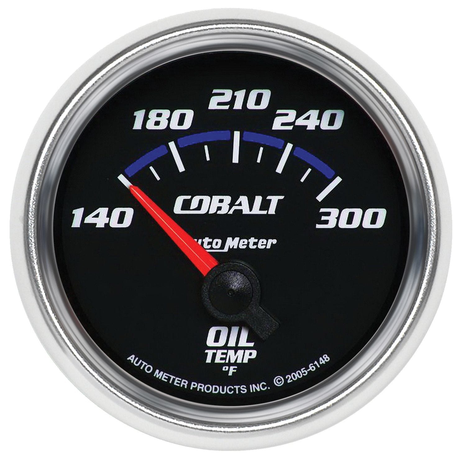 AUTOMETER 2-1/16", Short Sweep Electric, 140-300°F Auto Meter Cobalt Series Oil Temperature Gauge AU6148 SR