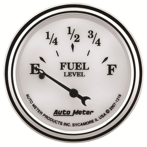 Auto Meter Old Tyme White II Fuel Level Gauge AU1216