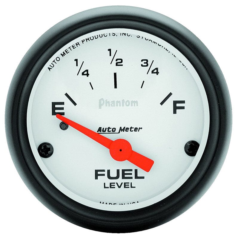 AUTOMETER 2-1/16", Short Sweep Electric, 240 ohms Empty/33 ohms Full Auto Meter Phantom Series Fuel Level Gauge AU5716 SR