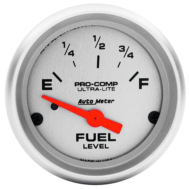 AUTOMETER 2-1/16", Short Sweep Electric, 240 ohms Empty/33 ohms Full Auto Meter Ultra-Lite Series Fuel Level Gauge AU4316 SR