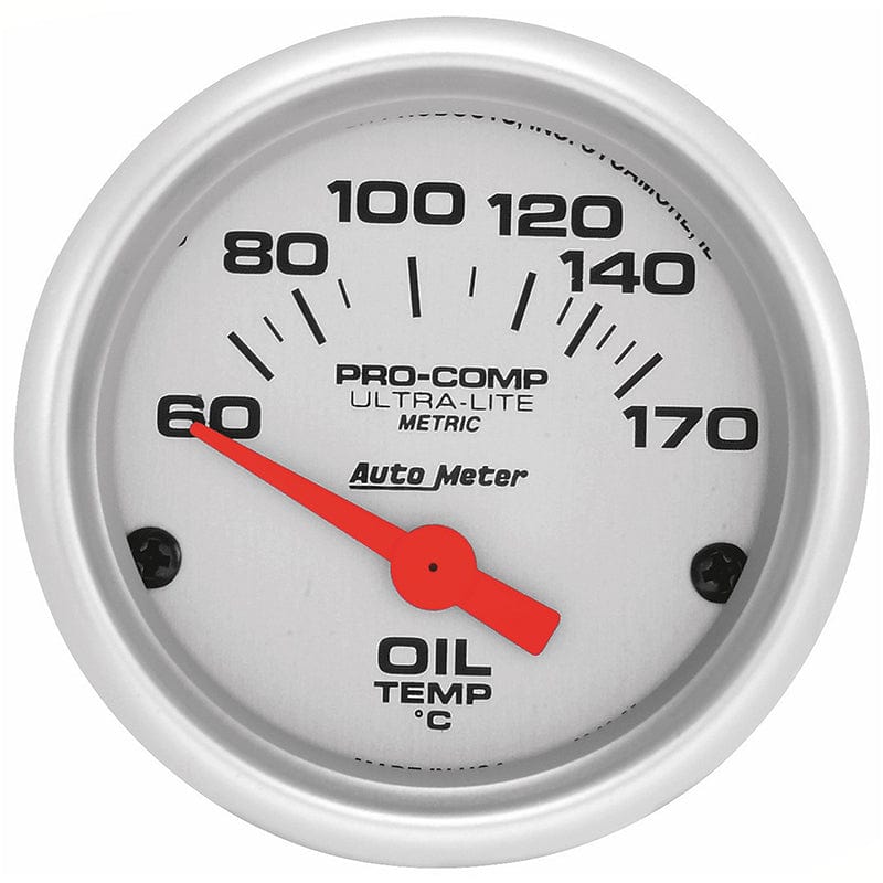 AUTOMETER 2-1/16", Short Sweep Electric, 60-170°C Auto Meter Ultra-Lite Series Oil Temperature Gauge AU4348-M SR