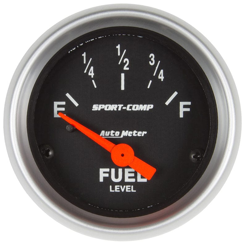 AUTOMETER 2-1/16", Short Sweep Electric, 73 ohms Empty/10 ohms Full Auto Meter Sport-Comp Series Fuel Level Gauge AU3319 SR