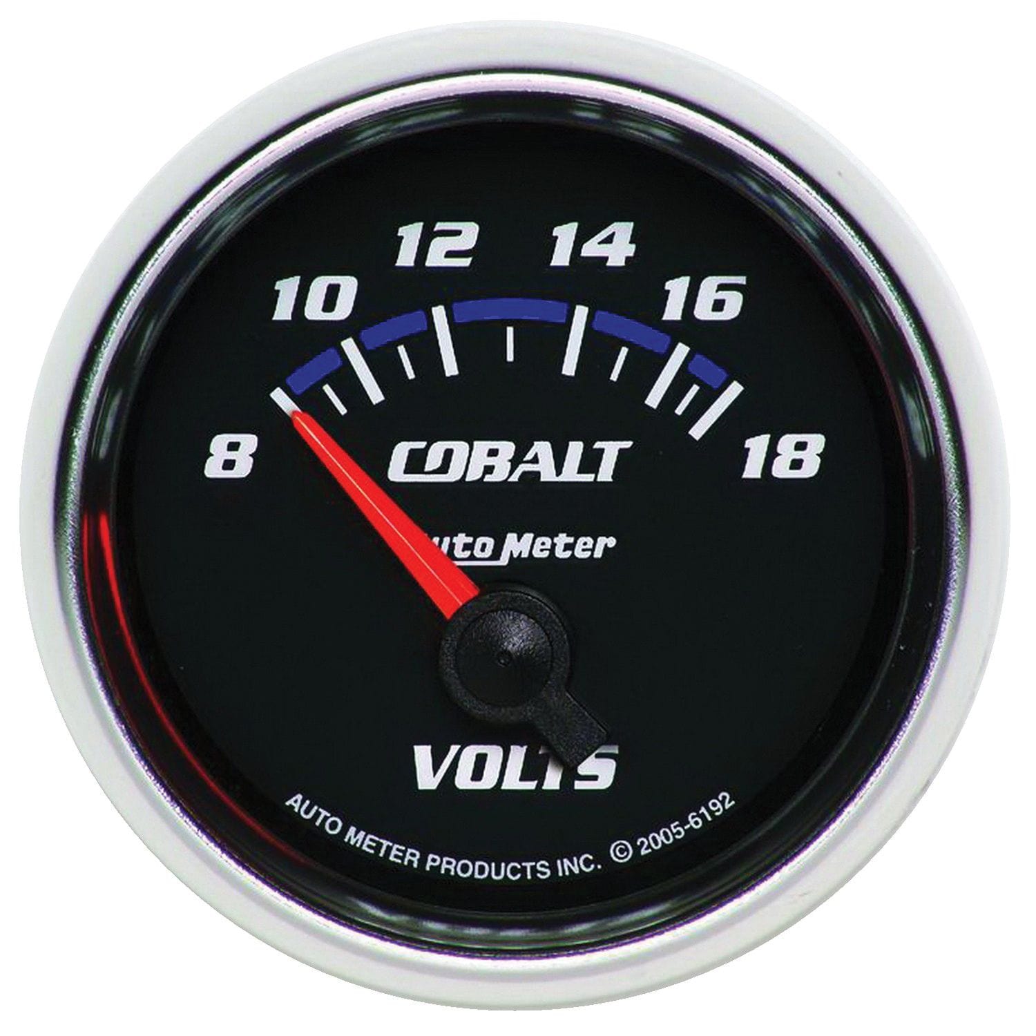 AUTOMETER 2-1/16", Short Sweep Electric, 8-18 volts Auto Meter Cobalt Series Voltmeter Gauge AU6192 SR