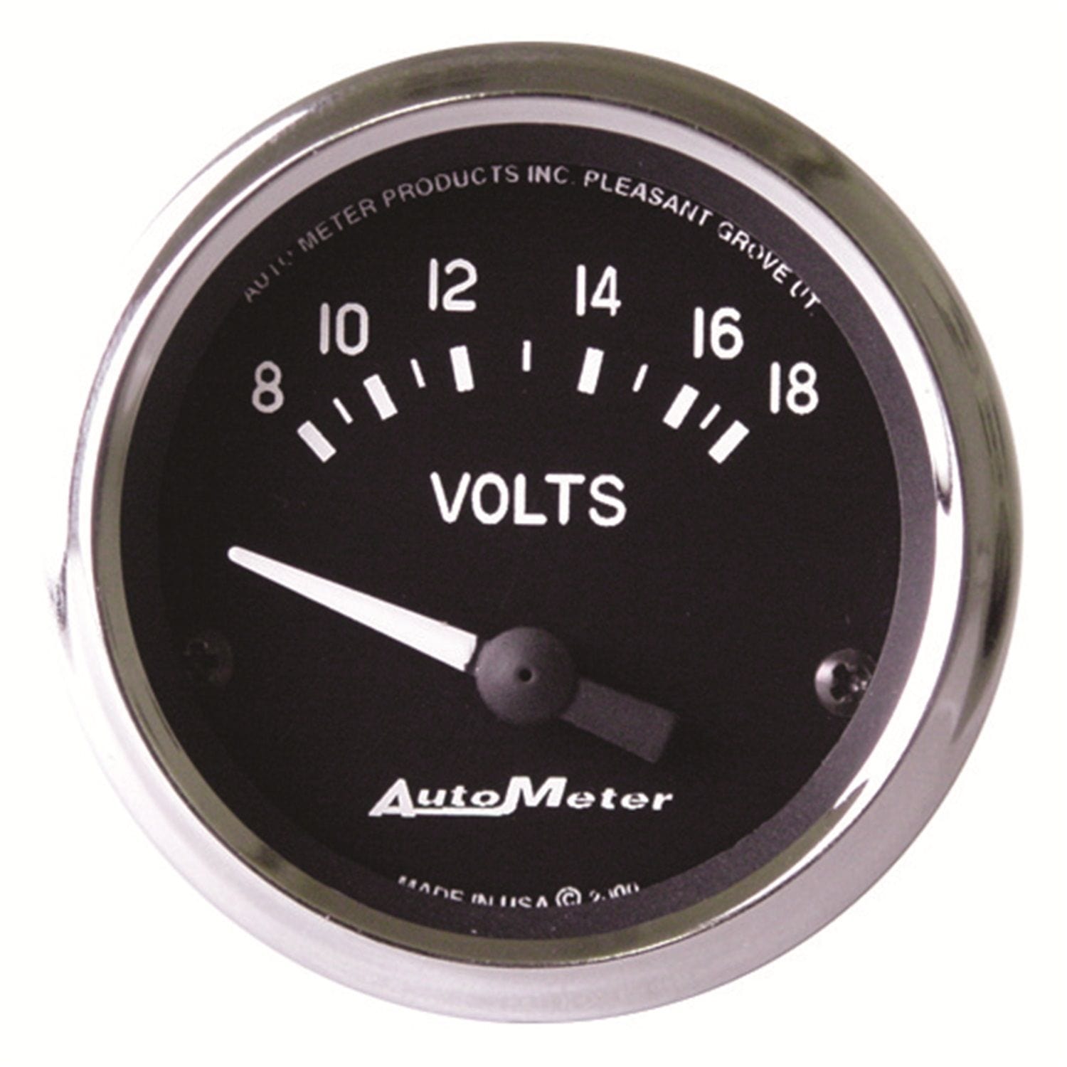 AUTOMETER 2-1/16", Short Sweep Electric, 8-18 volts Auto Meter Cobra Series Voltmeter Gauge AU201009 SR