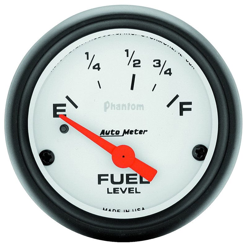 AUTOMETER 2-1/16", Short Sweep Electric, Ford, 73 ohms Empty/8-12 ohms Full Auto Meter Phantom Series Fuel Level Gauge AU5715 SR