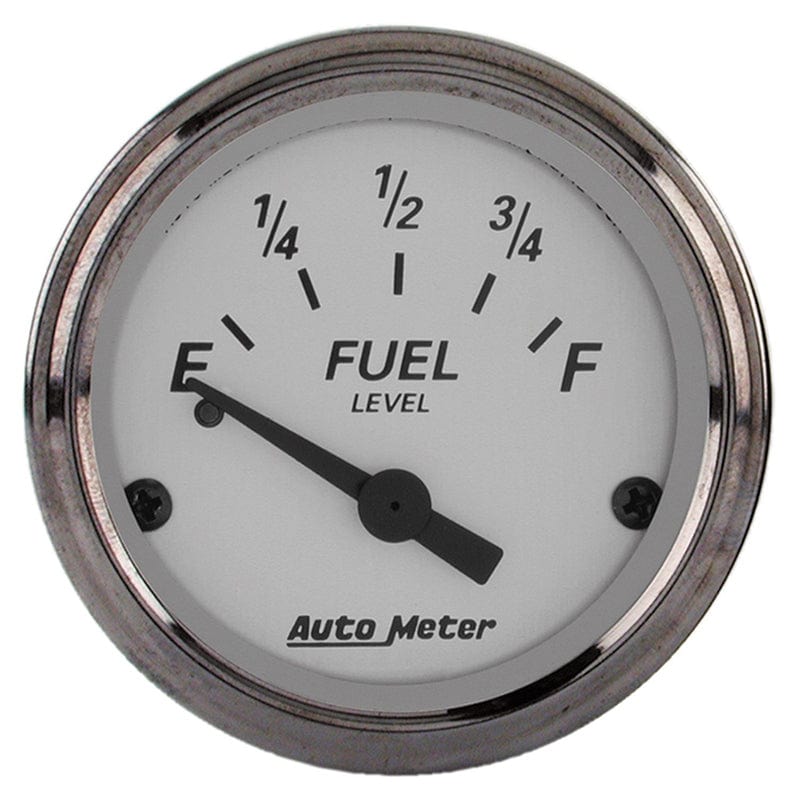 AUTOMETER 2-1/16", Short Sweep Electric, GM, 0 ohms Empty/90 ohms Full Auto Meter American Platinum Series Fuel Level Gauge AU1904 SR