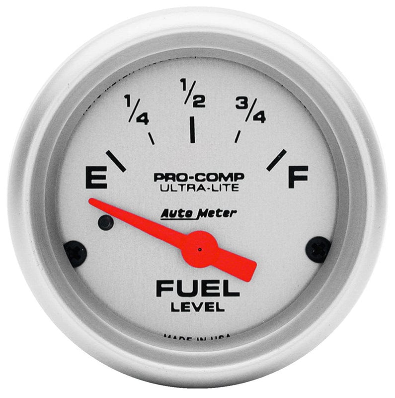 AUTOMETER 2-1/16", Short Sweep Electric, GM, 0 ohms Empty/90 ohms Full Auto Meter Ultra-Lite Series Fuel Level Gauge AU4314 SR