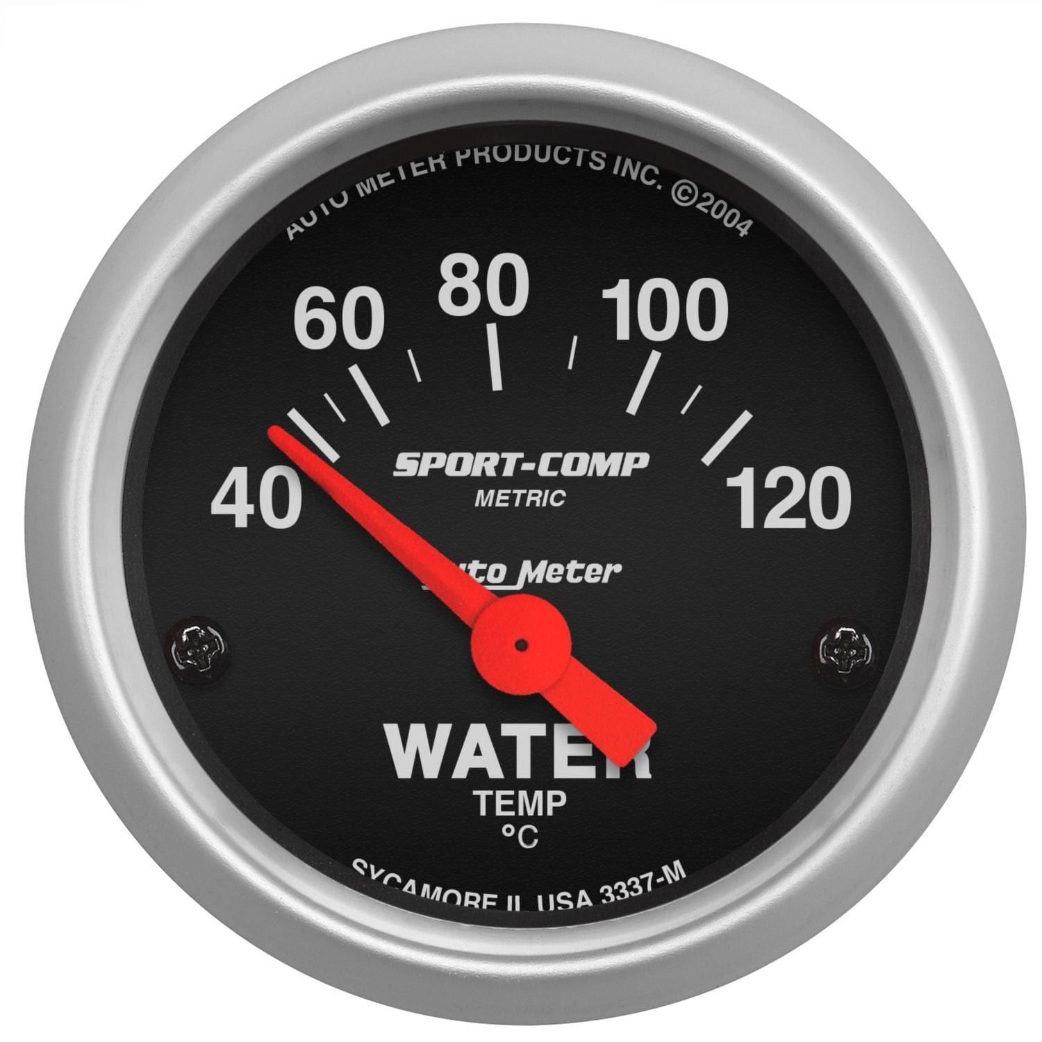 AUTOMETER 2-1/16", Short Sweep Electric, Metric, 40-120°C Auto Meter Sport-Comp Series Water Temperature Gauge AU3337-M SR