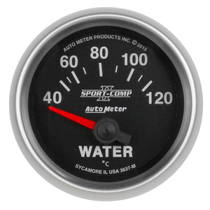 Auto Meter Sport-Comp Series Water Temperature Gauge AU3637-M