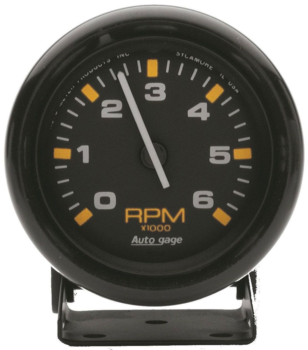 AUTOMETER 2-3/4", Pedestal Mount, Black, 0-6,000 rpm Auto Meter Auto gage Mini Tachometer AU2306 SR