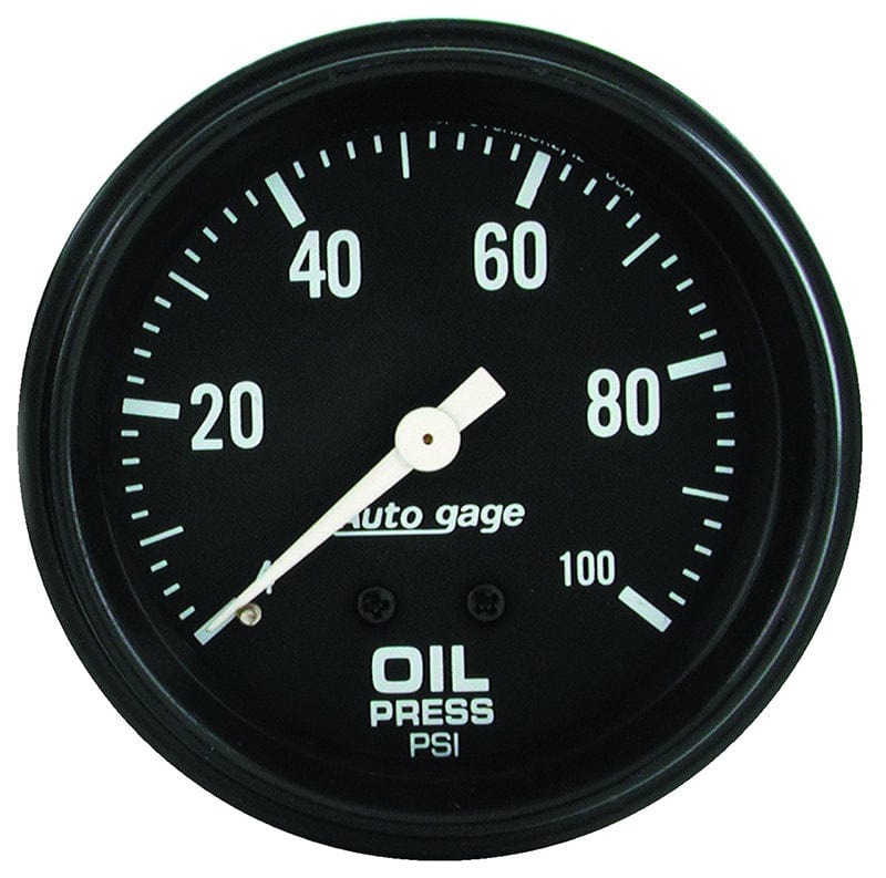 AUTOMETER 2-5/8", Full Sweep Mechanical, 0-100 psi Auto Meter Auto gage Series Oil Pressure Gauge AU2312 SR