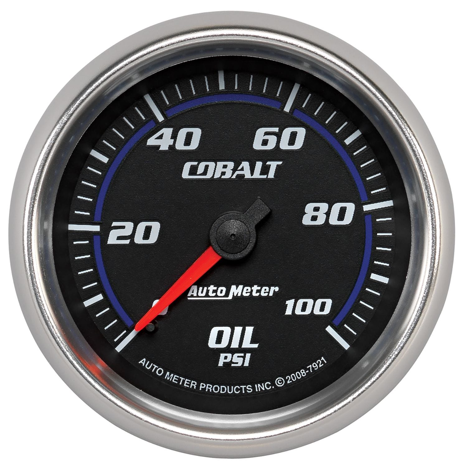 AUTOMETER 2-5/8", Full Sweep Mechanical, 0-100 psi Auto Meter Cobalt Series Oil Pressure Gauge AU7921 SR