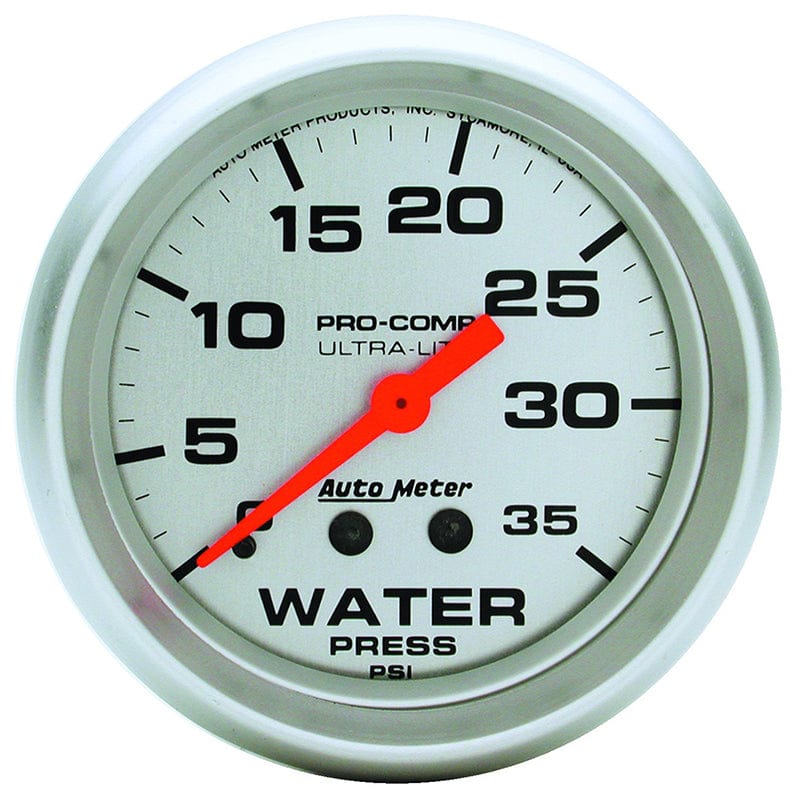 AUTOMETER 2-5/8", Full Sweep Mechanical, 0-35 psi Auto Meter Ultra-Lite Series Water Pressure Gauge AU4407 SR