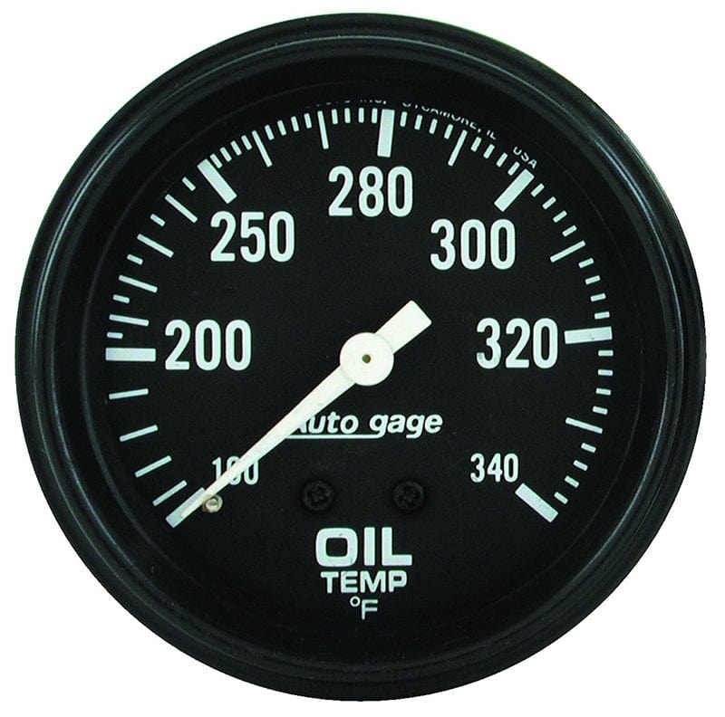 AUTOMETER 2-5/8", Full Sweep Mechanical, 100-340°F Auto Meter Auto gage Series Oil Temperature Gauge AU2314 SR