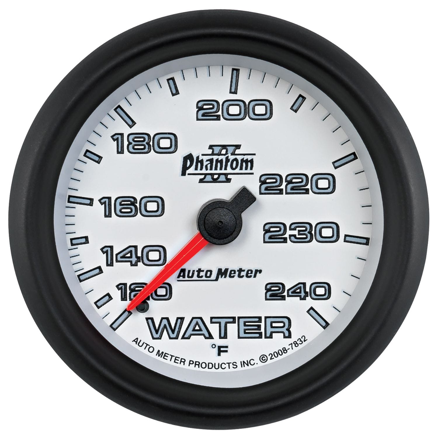 AUTOMETER 2-5/8", Full Sweep Mechanical, 120-240°F Auto Meter Phantom II Series Water Temperature Gauge AU7832 SR