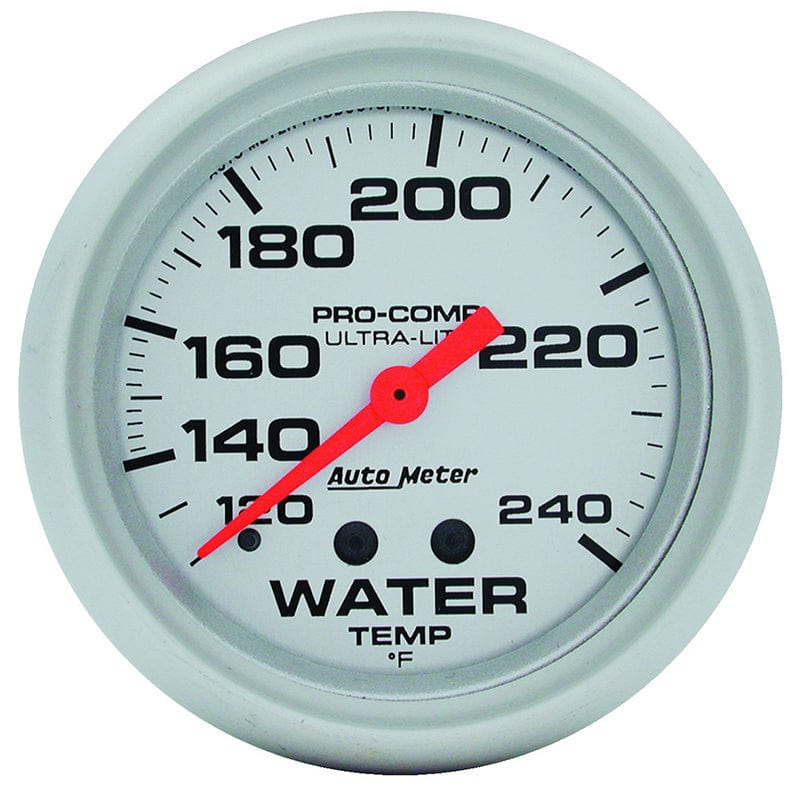 AUTOMETER 2-5/8", Full Sweep Mechanical, 120-240°F Auto Meter Ultra-Lite Series Water Temperature Gauge AU4432 SR