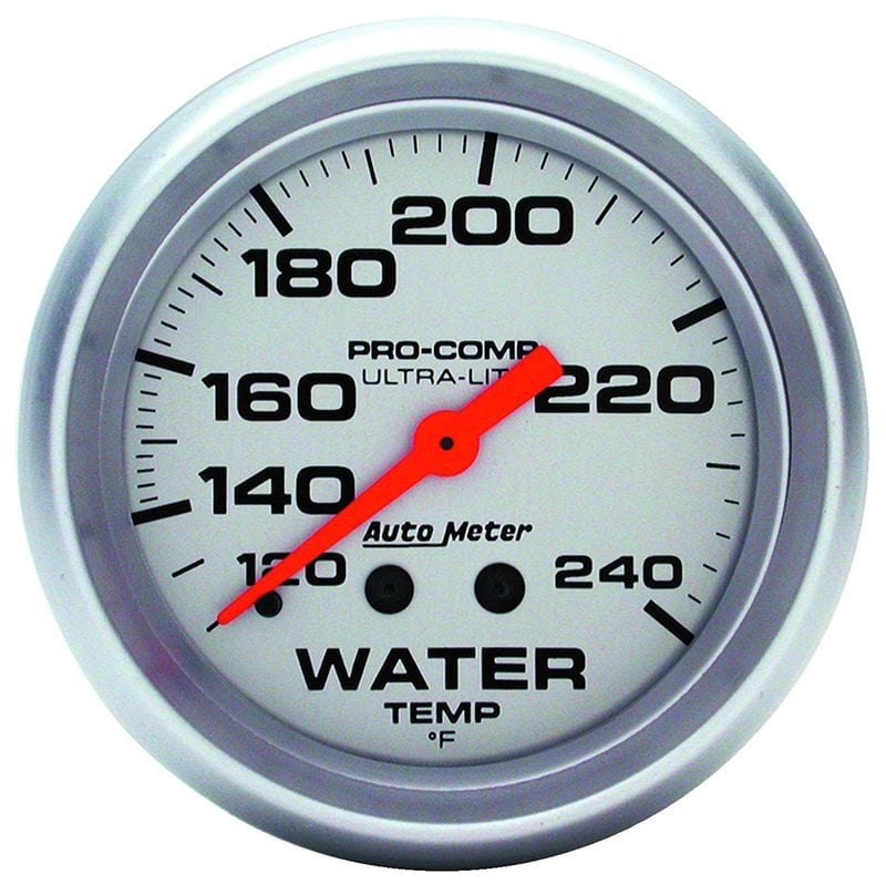 AUTOMETER 2-5/8", Full Sweep Mechanical, 120-240°F Auto Meter Ultra-Lite Series Water Temperature Gauge AU4433 SR