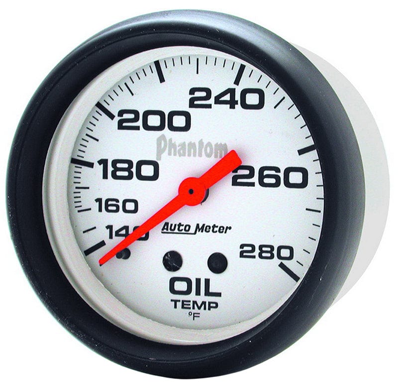 AUTOMETER 2-5/8", Full Sweep Mechanical, 140-280°F Auto Meter Phantom Series Oil Temperature Gauge AU5841 SR